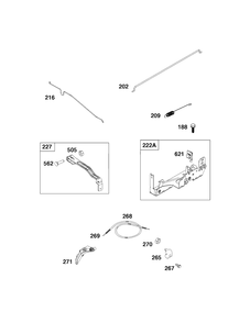Controls Group Diagram and Parts List for 93J02-0118-H1  Briggs and Stratton Engine